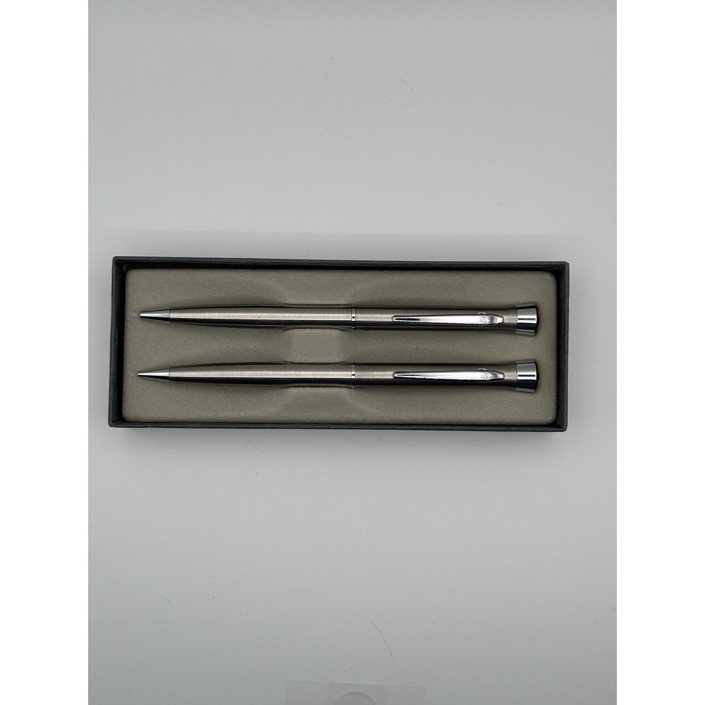 Garland Stainless Steel Pen & Pencil Set w/ Heirloom Guarantee + Box USA Made